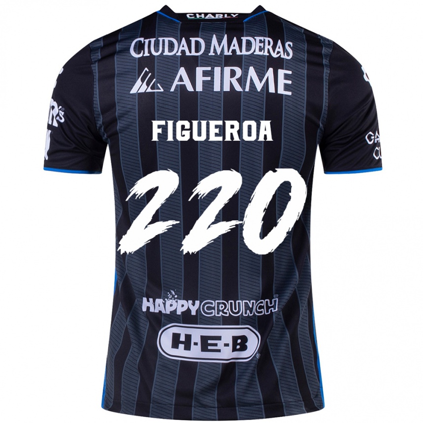 גברים כדורגל Christopher Figueroa #220 לבן שחור הרחק ג'רזי 2024/25