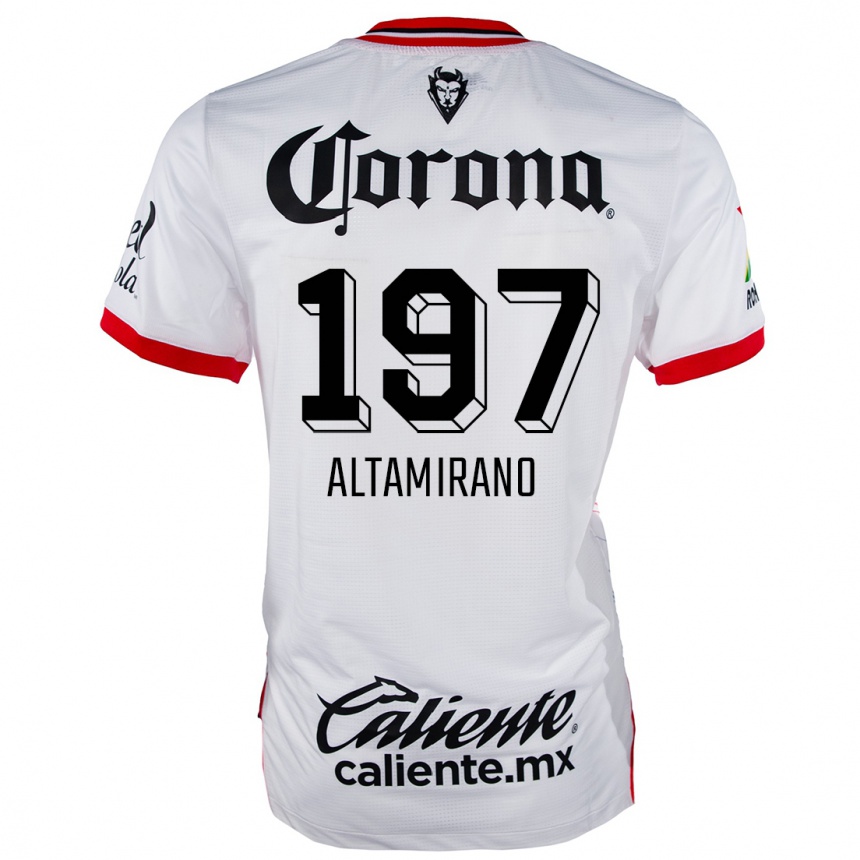גברים כדורגל Óscar Altamirano #197 לבן אדום הרחק ג'רזי 2024/25