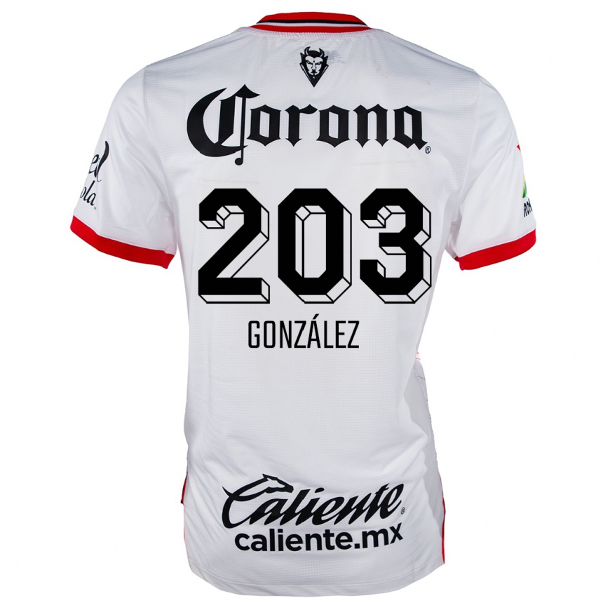 גברים כדורגל Luis González #203 לבן אדום הרחק ג'רזי 2024/25