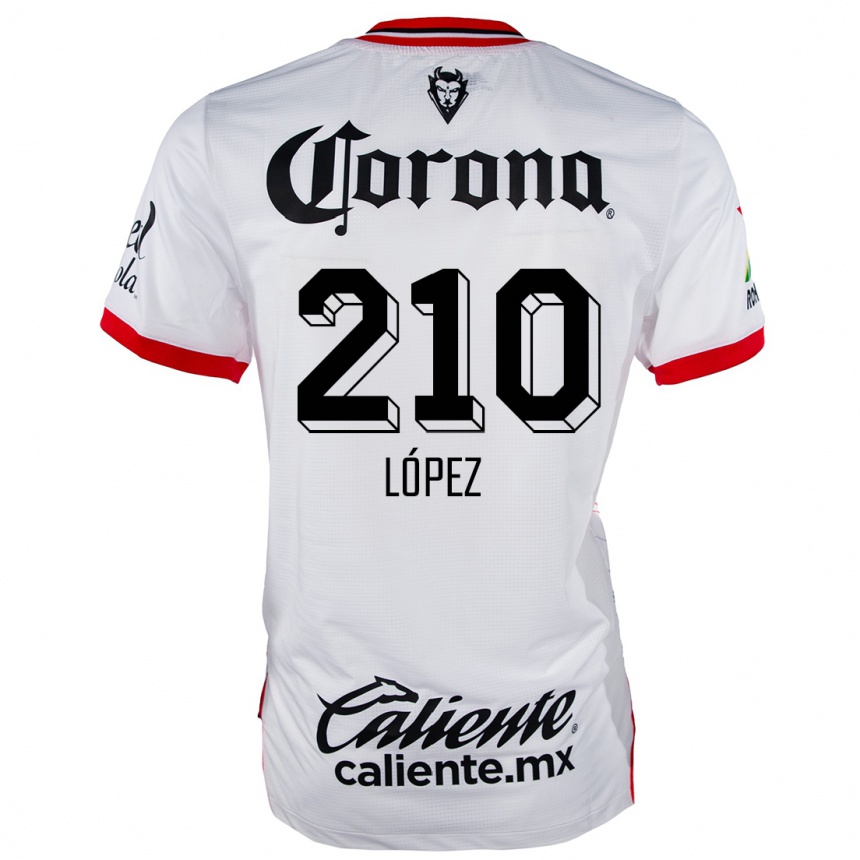 גברים כדורגל Juan López #210 לבן אדום הרחק ג'רזי 2024/25