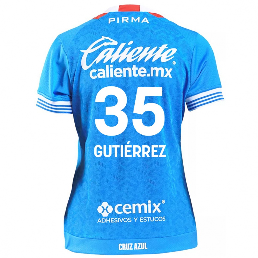 נשים כדורגל Luis Gutiérrez #35 שמים כחולים ג'רזי ביתית 2024/25