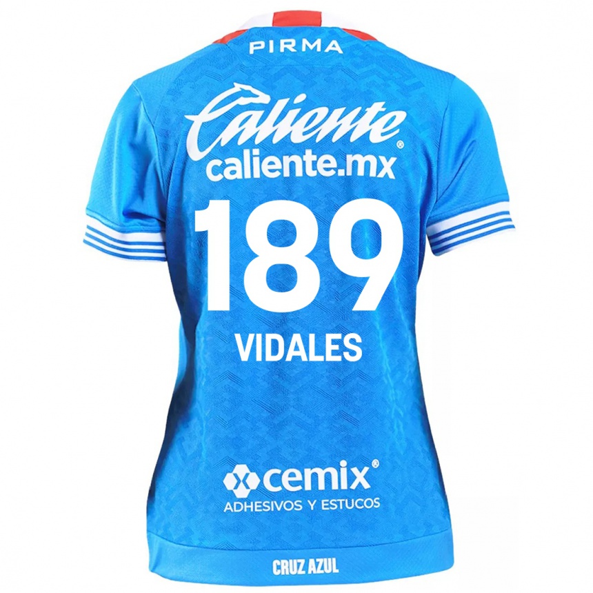 נשים כדורגל Álvaro Vidales #189 שמים כחולים ג'רזי ביתית 2024/25