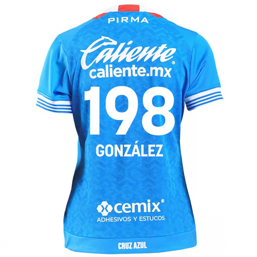 נשים כדורגל Kenneth González #198 שמים כחולים ג'רזי ביתית 2024/25