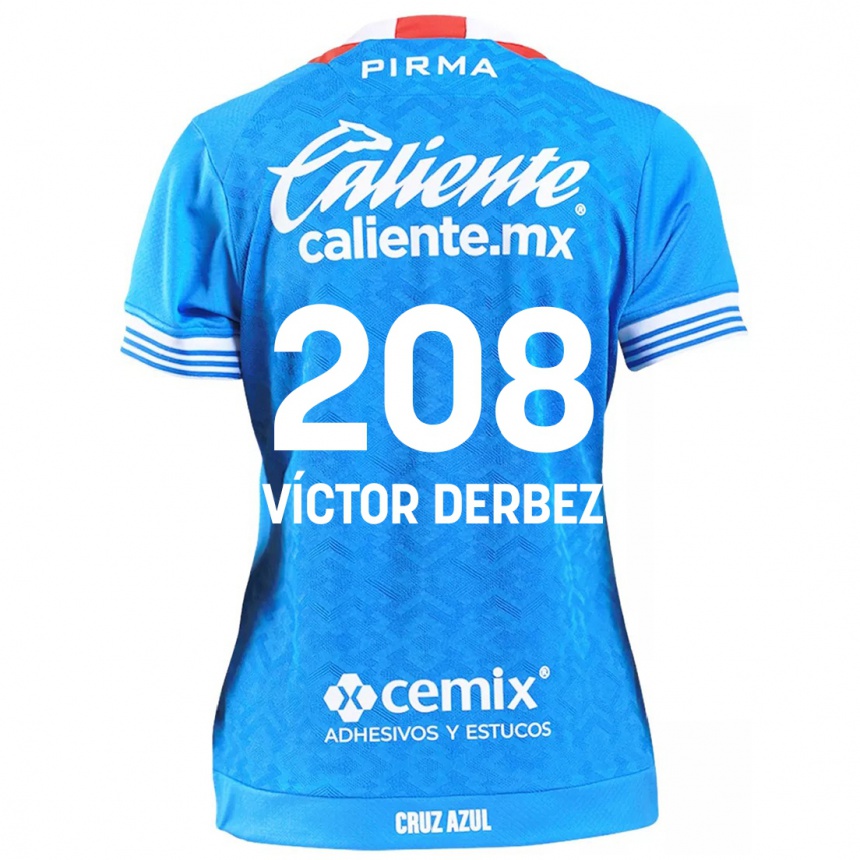 נשים כדורגל Louis Víctor Derbez #208 שמים כחולים ג'רזי ביתית 2024/25