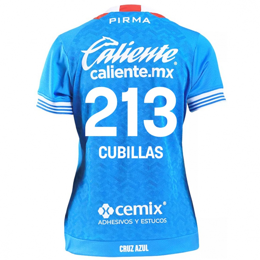 נשים כדורגל Andre Cubillas #213 שמים כחולים ג'רזי ביתית 2024/25