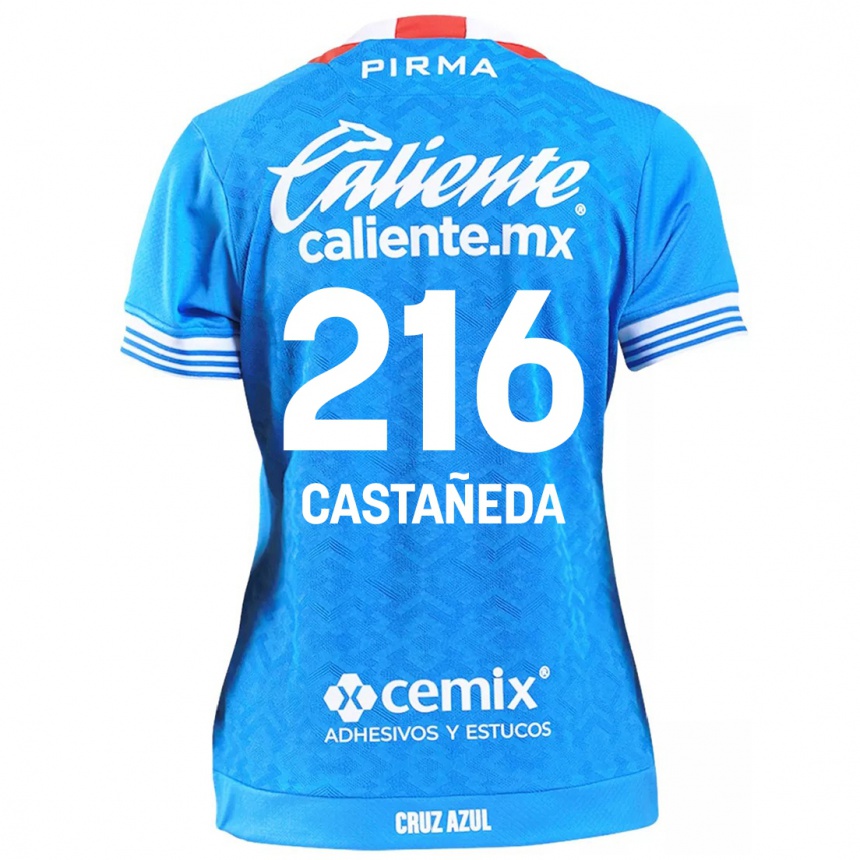 נשים כדורגל Ian Castañeda #216 שמים כחולים ג'רזי ביתית 2024/25