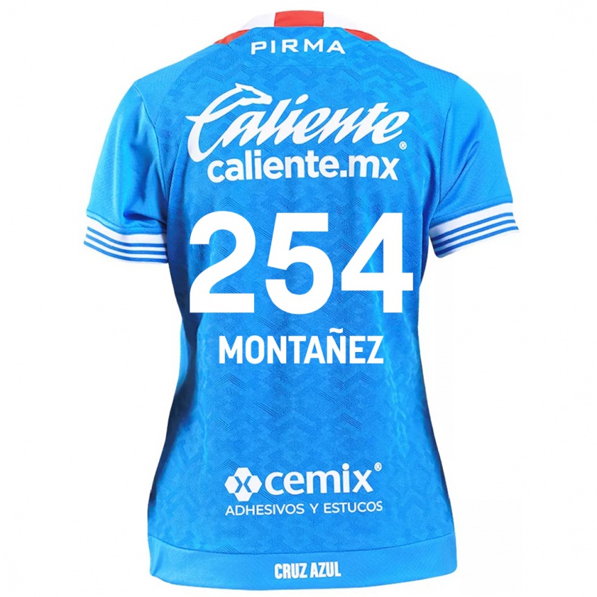 נשים כדורגל Humberto Montañez #254 שמים כחולים ג'רזי ביתית 2024/25