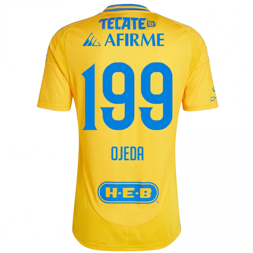 נשים כדורגל Diego Ojeda #199 זהב צהוב ג'רזי ביתית 2024/25