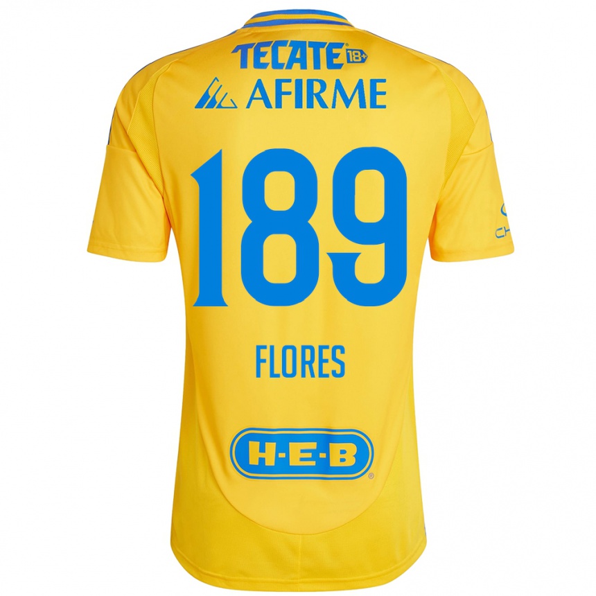 נשים כדורגל Rolando Flores #189 זהב צהוב ג'רזי ביתית 2024/25