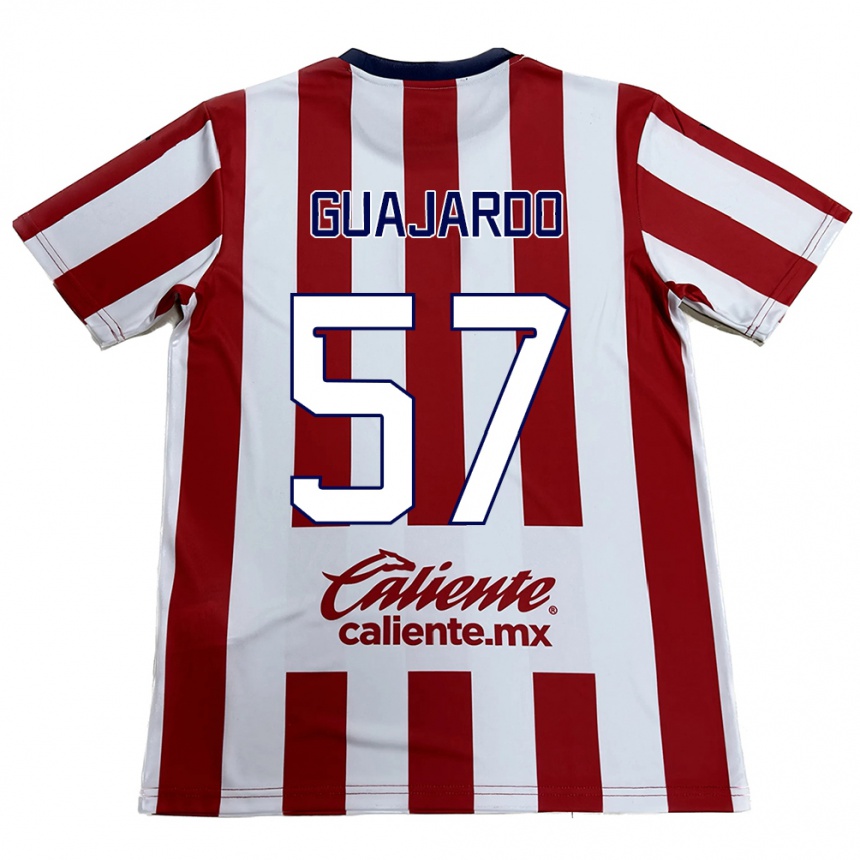 נשים כדורגל Dylan Guajardo #57 אדום לבן ג'רזי ביתית 2024/25