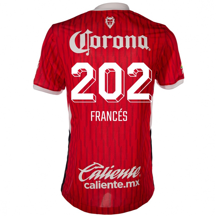 נשים כדורגל Lenin Francés #202 אדום לבן ג'רזי ביתית 2024/25