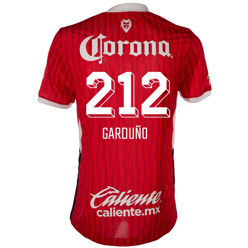 נשים כדורגל Carlos Garduño #212 אדום לבן ג'רזי ביתית 2024/25