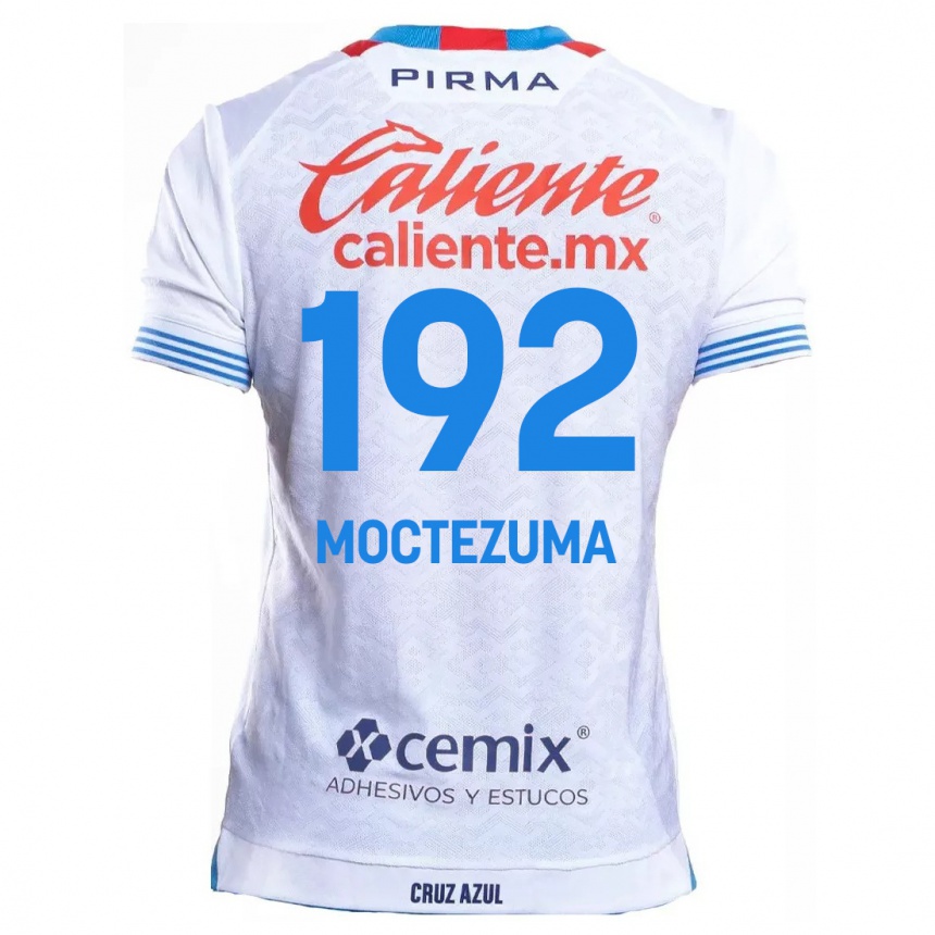 נשים כדורגל Brayan Moctezuma #192 לבן אדוםלבן כחול הרחק ג'רזי 2024/25