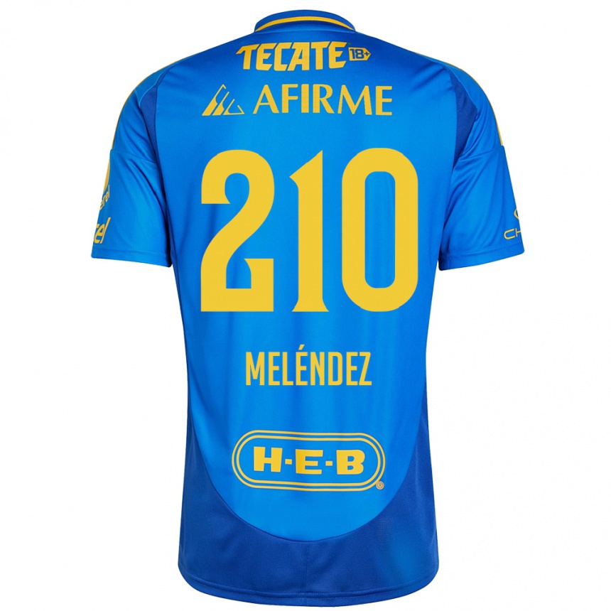 נשים כדורגל Marcelo Meléndez #210 כחול צהוב הרחק ג'רזי 2024/25