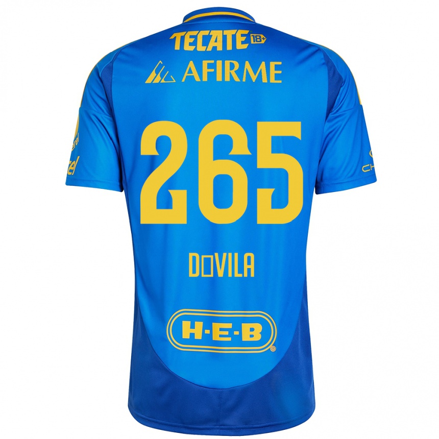 נשים כדורגל Emiliano Dávila #265 כחול צהוב הרחק ג'רזי 2024/25