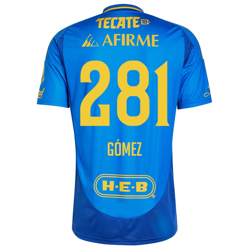 נשים כדורגל Luis Gómez #281 כחול צהוב הרחק ג'רזי 2024/25
