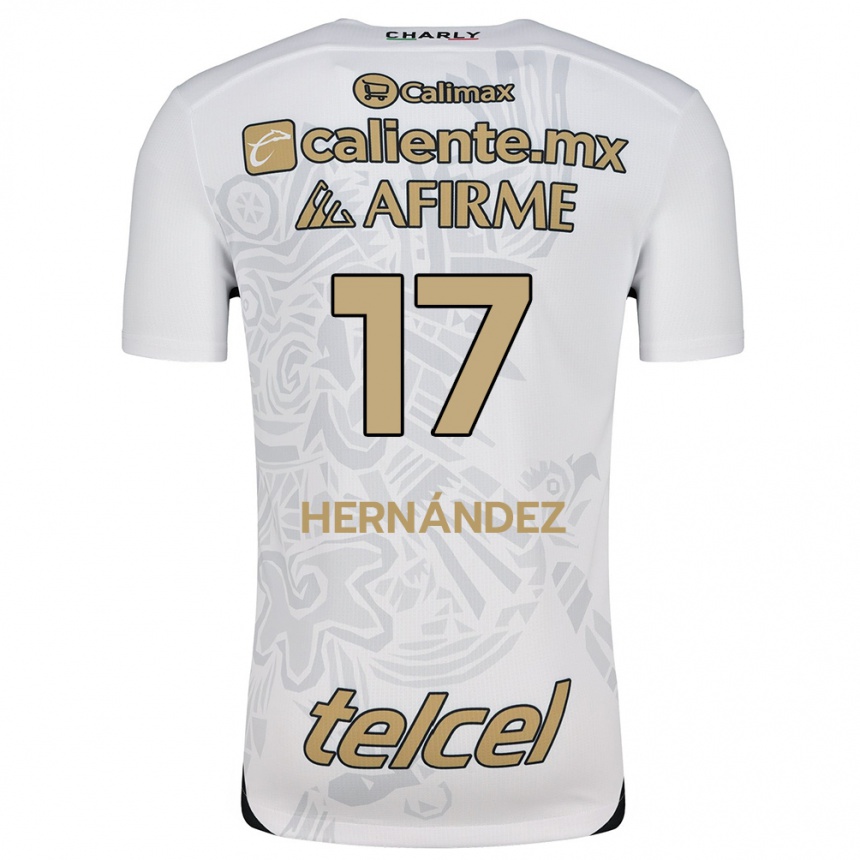 נשים כדורגל Rubén Hernández #17 לבן שחור הרחק ג'רזי 2024/25