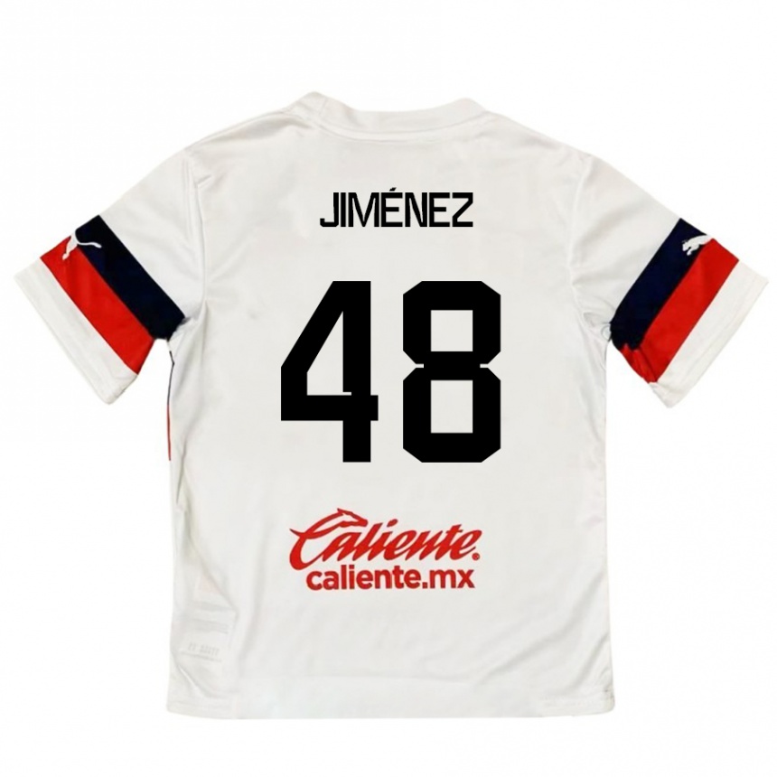 נשים כדורגל Leonardo Jiménez #48 לבן אדום הרחק ג'רזי 2024/25