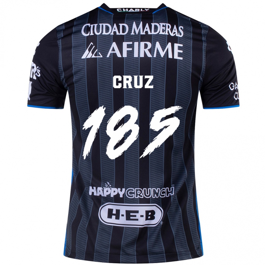 נשים כדורגל Axel Cruz #185 לבן שחור הרחק ג'רזי 2024/25
