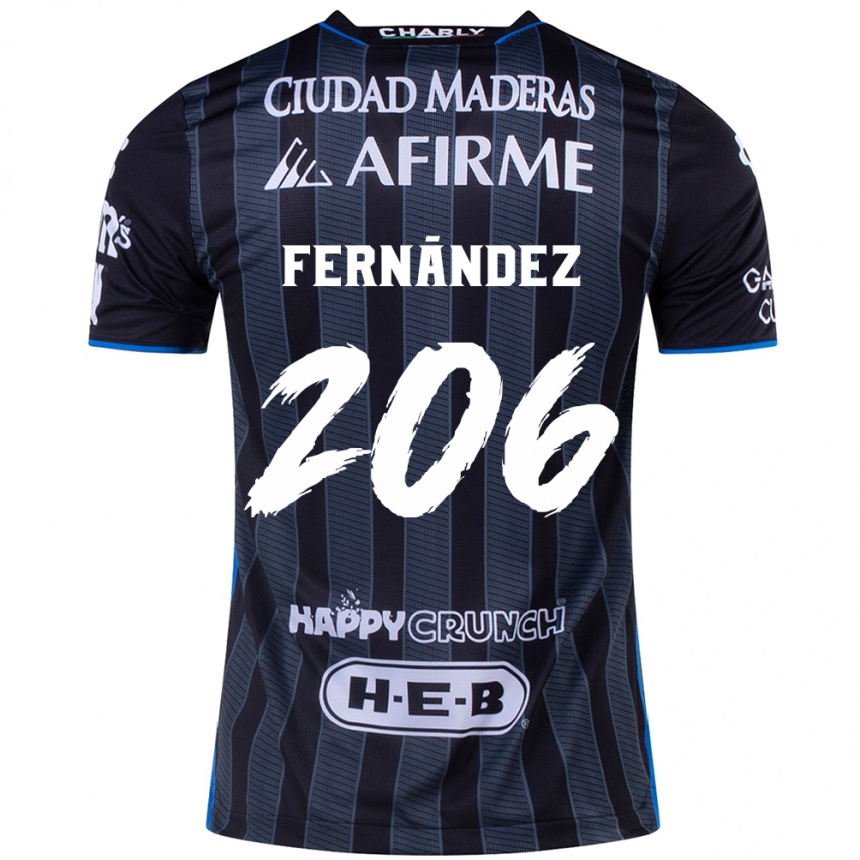 נשים כדורגל Erik Fernández #206 לבן שחור הרחק ג'רזי 2024/25