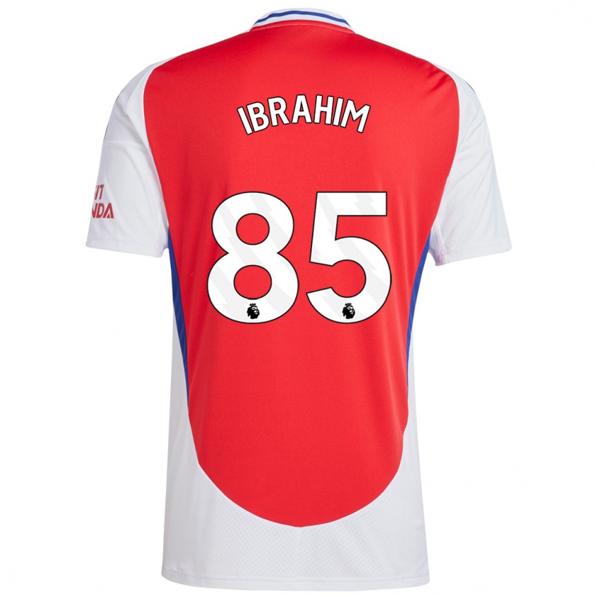 ילדים כדורגל Ife Ibrahim #85 אדום לבן ג'רזי ביתית 2024/25