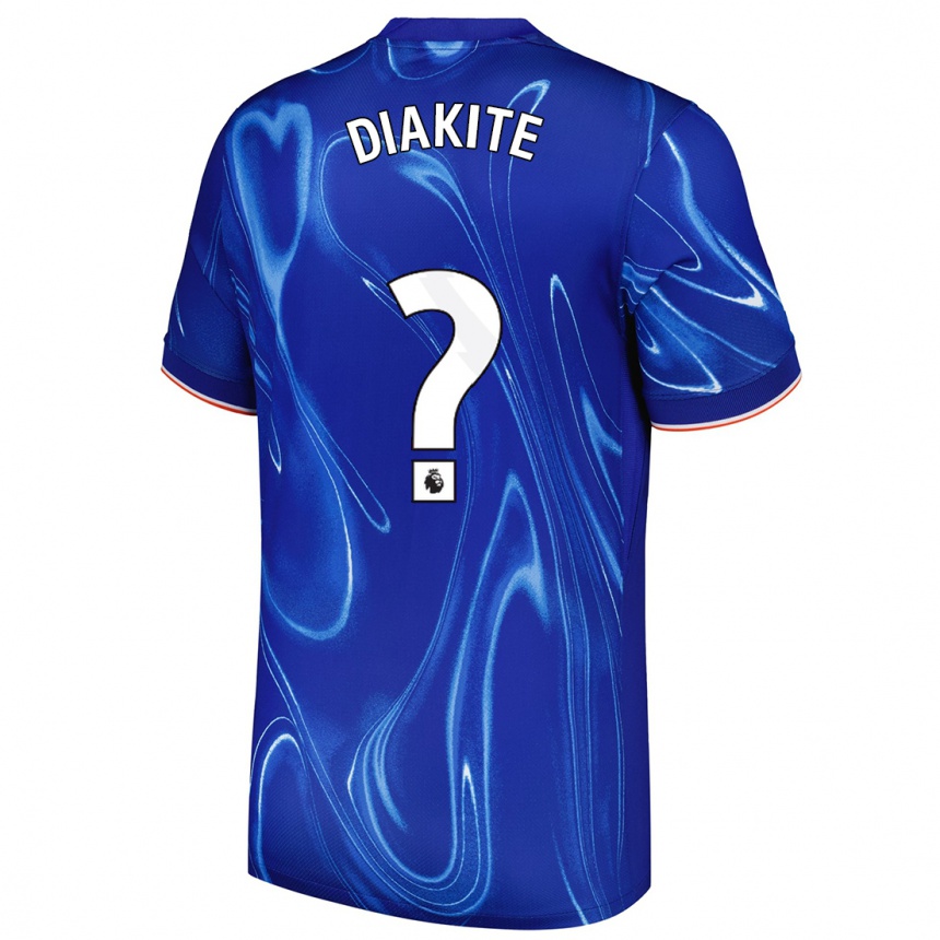 ילדים כדורגל Calvin Diakite #0 כחול לבן ג'רזי ביתית 2024/25