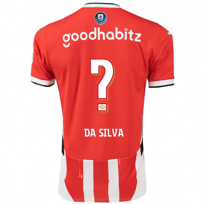 ילדים כדורגל Aston Da Silva #0 אדום לבן ג'רזי ביתית 2024/25