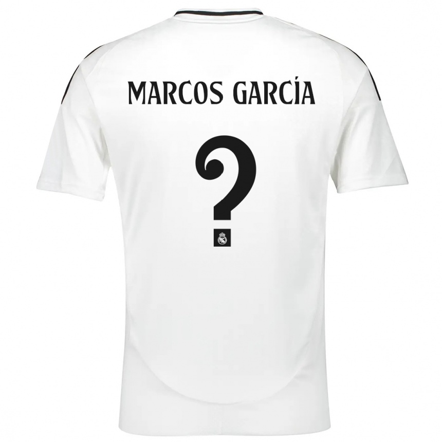 ילדים כדורגל Marcos García #0 לָבָן ג'רזי ביתית 2024/25