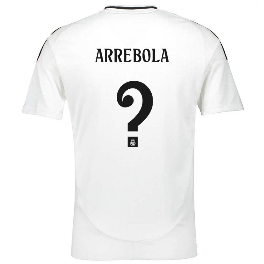 ילדים כדורגל Hugo Arrebola #0 לָבָן ג'רזי ביתית 2024/25