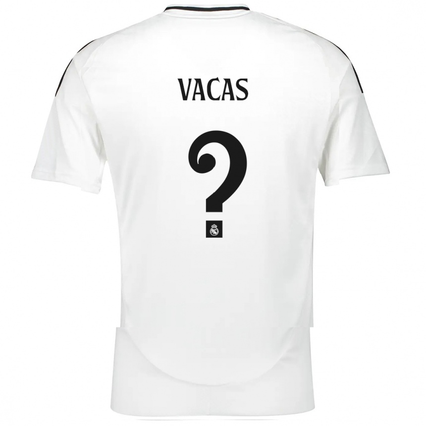 ילדים כדורגל Juan Vacas #0 לָבָן ג'רזי ביתית 2024/25