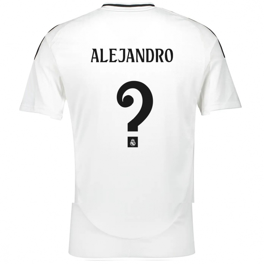 ילדים כדורגל Alejandro Hernández #0 לָבָן ג'רזי ביתית 2024/25