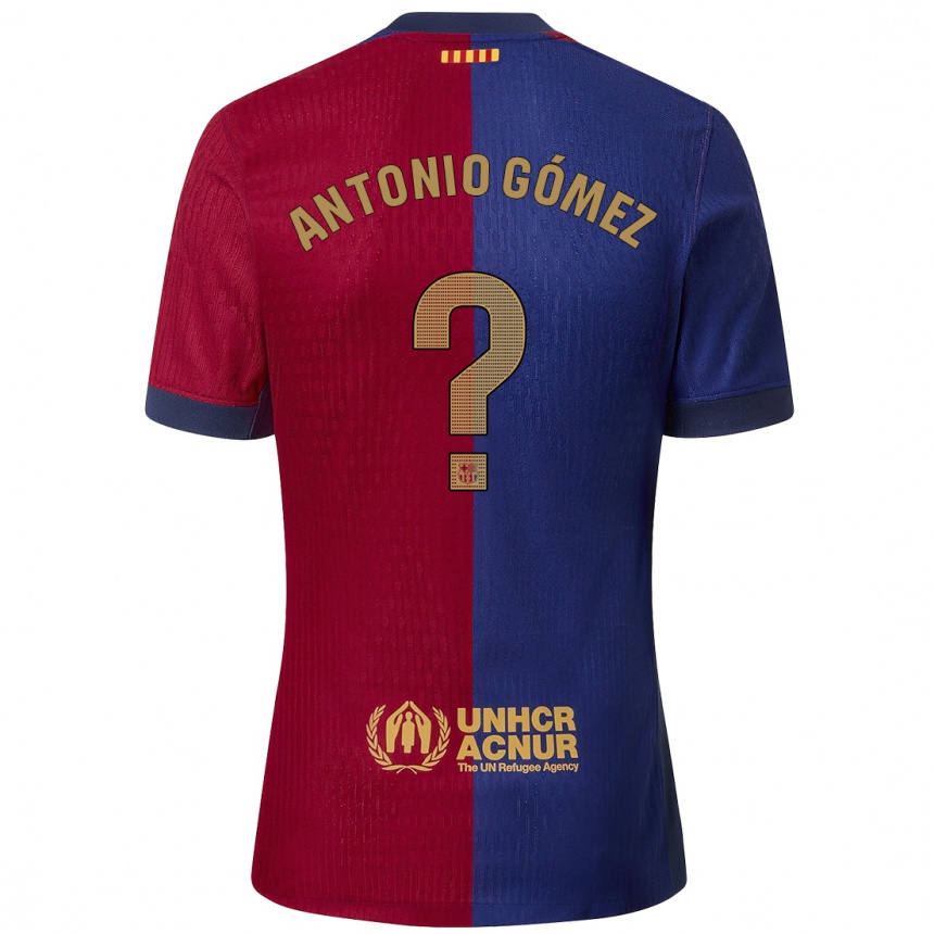 ילדים כדורגל Antonio Gómez #0 כחול אדום ג'רזי ביתית 2024/25