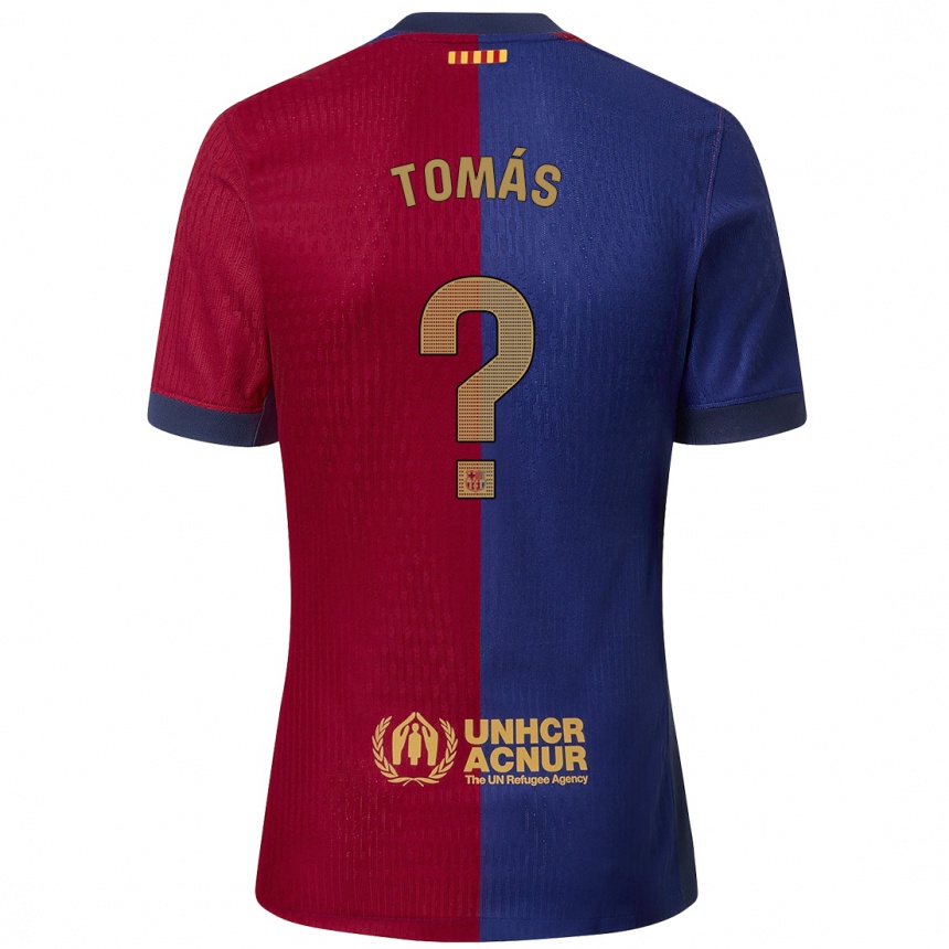 ילדים כדורגל Roberto Tomás #0 כחול אדום ג'רזי ביתית 2024/25