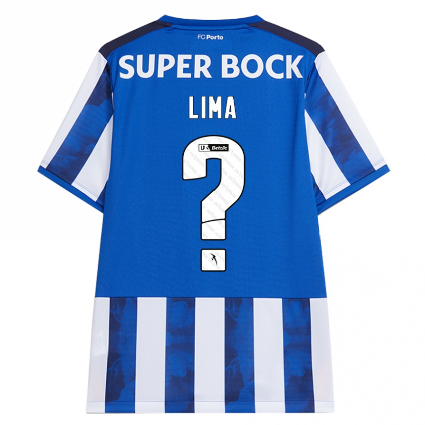 ילדים כדורגל Bernardo Lima #0 כחול לבן ג'רזי ביתית 2024/25