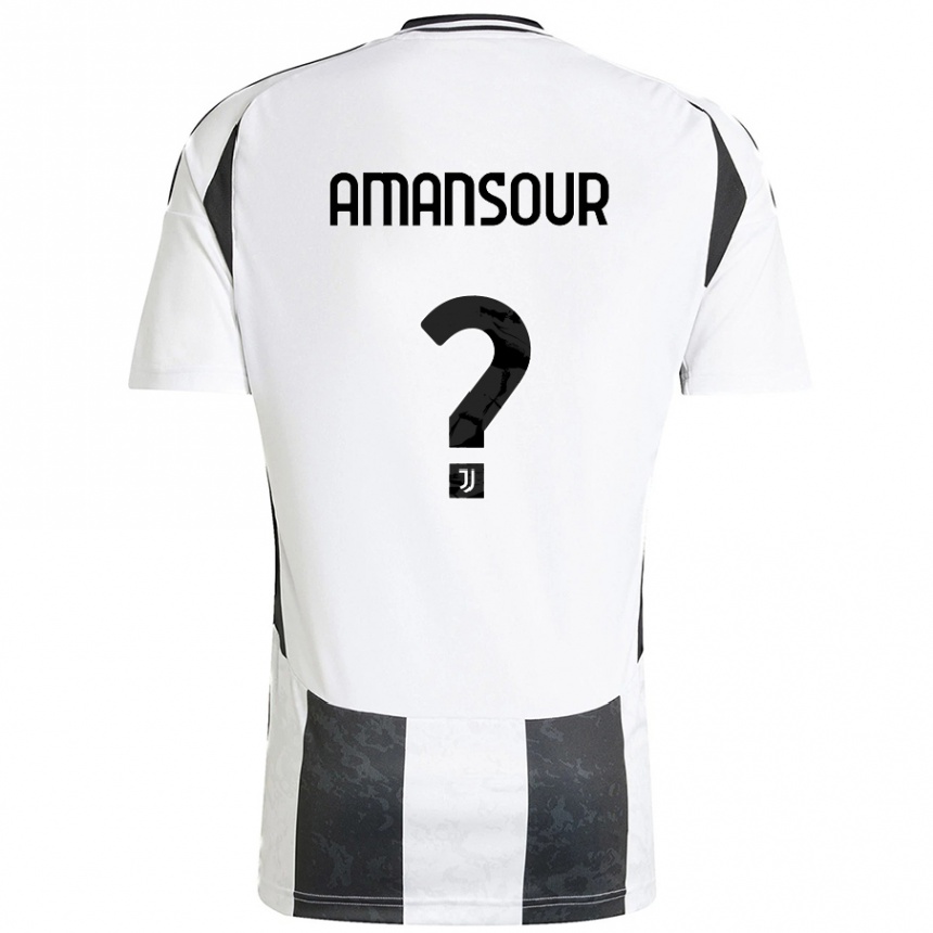 ילדים כדורגל Adam Amansour #0 לבן שחור ג'רזי ביתית 2024/25