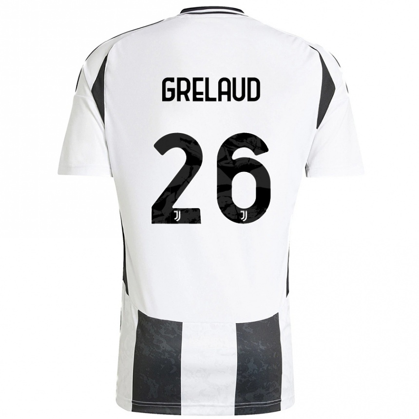 ילדים כדורגל Josue Grelaud #26 לבן שחור ג'רזי ביתית 2024/25