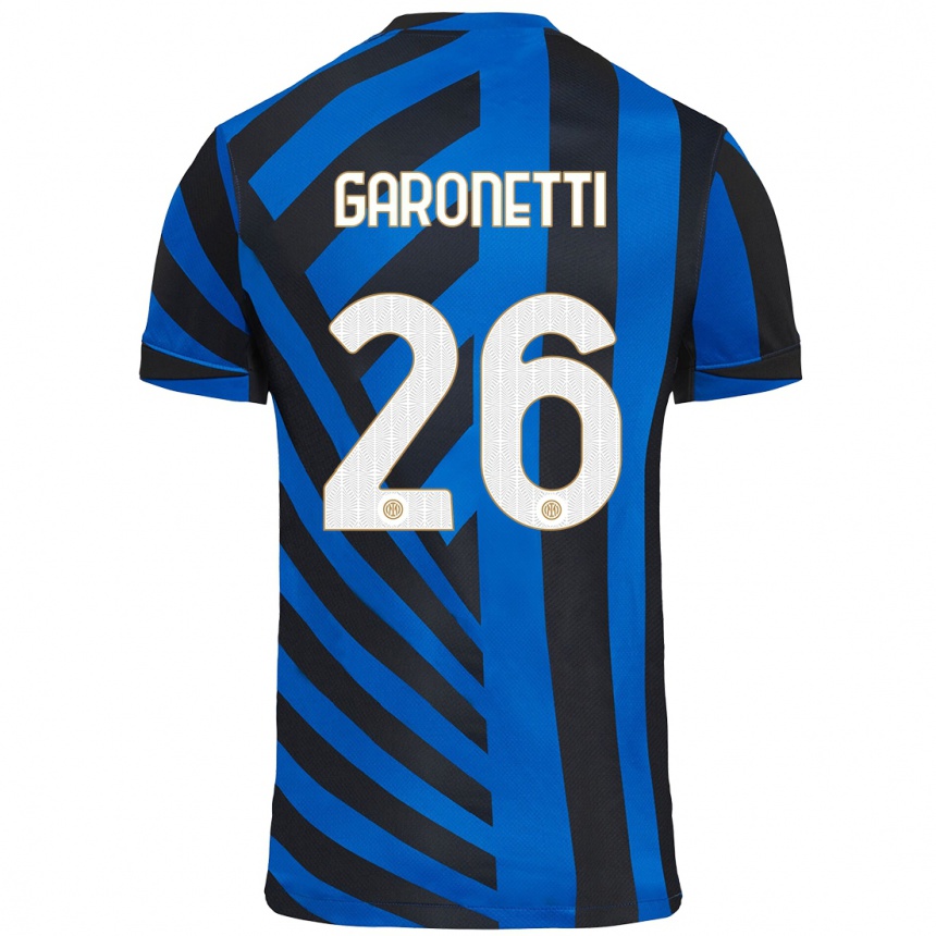 ילדים כדורגל Gabriele Garonetti #26 כחול שחור ג'רזי ביתית 2024/25
