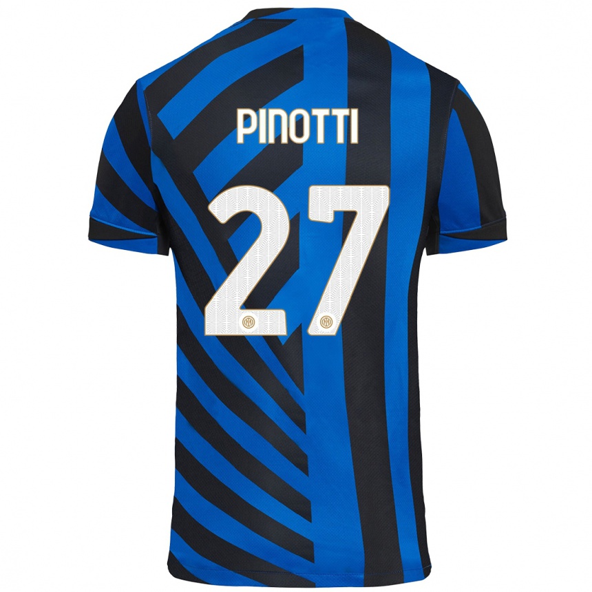 ילדים כדורגל Manuel Pinotti #27 כחול שחור ג'רזי ביתית 2024/25