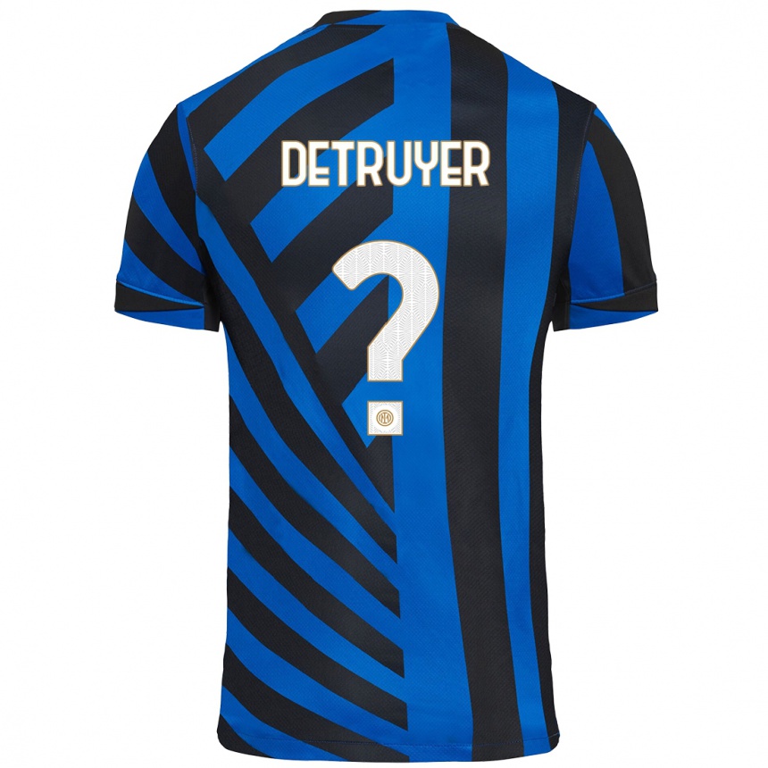ילדים כדורגל Marie Detruyer #0 כחול שחור ג'רזי ביתית 2024/25