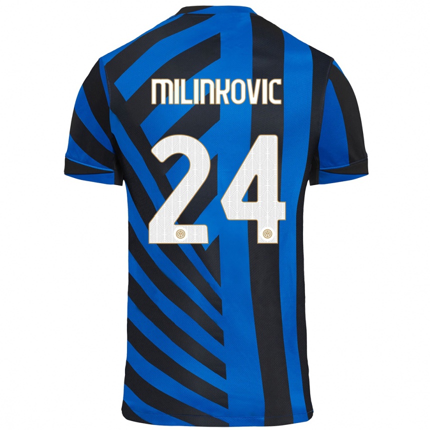 ילדים כדורגל Marija Milinković #24 כחול שחור ג'רזי ביתית 2024/25