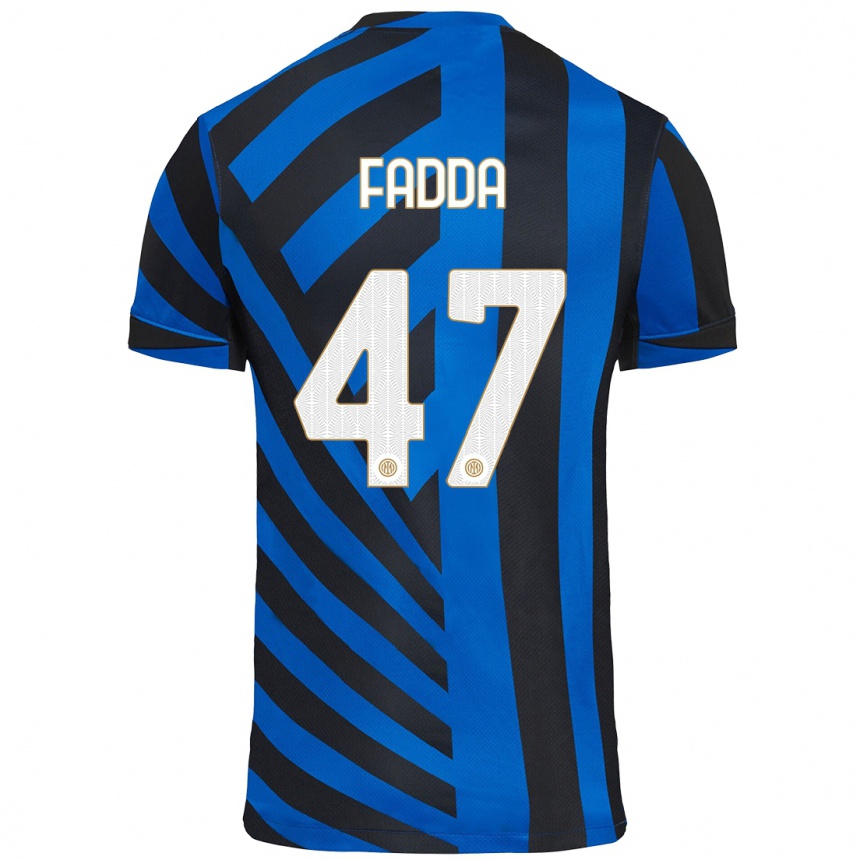 ילדים כדורגל Paola Fadda #47 כחול שחור ג'רזי ביתית 2024/25