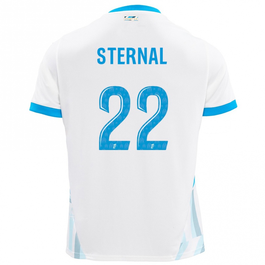 ילדים כדורגל Enzo Sternal #22 שמים כחולים לבנים ג'רזי ביתית 2024/25