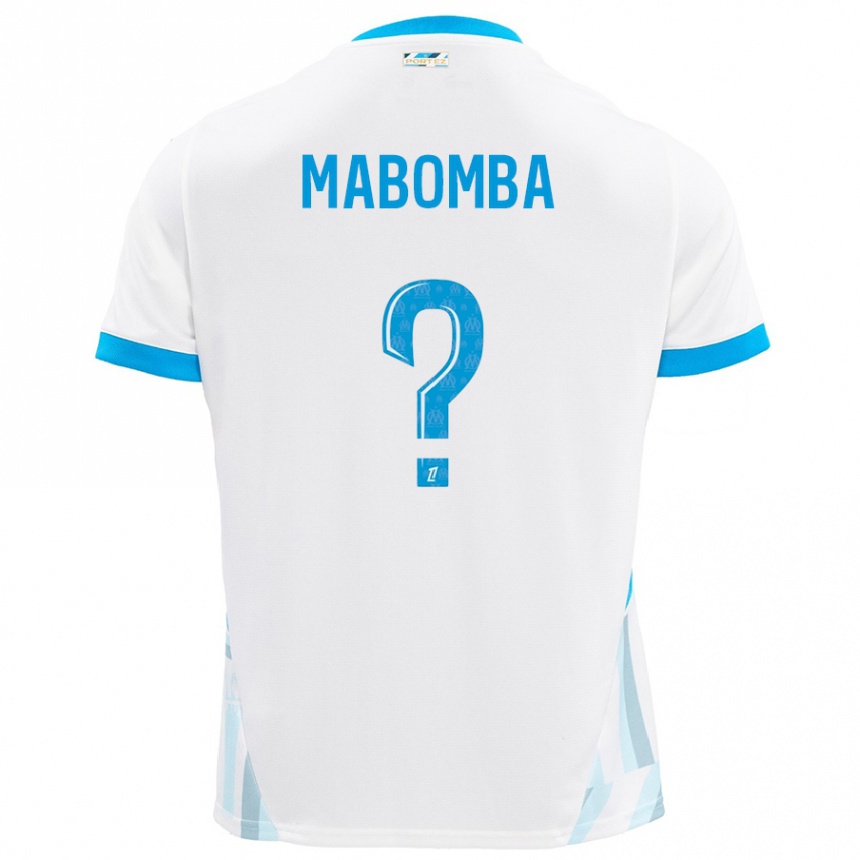 ילדים כדורגל Daniel Mabomba #0 שמים כחולים לבנים ג'רזי ביתית 2024/25