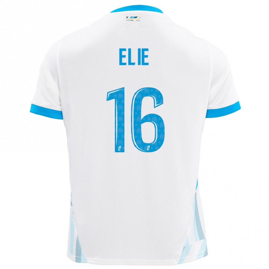 ילדים כדורגל Anaïs Elie #16 שמים כחולים לבנים ג'רזי ביתית 2024/25
