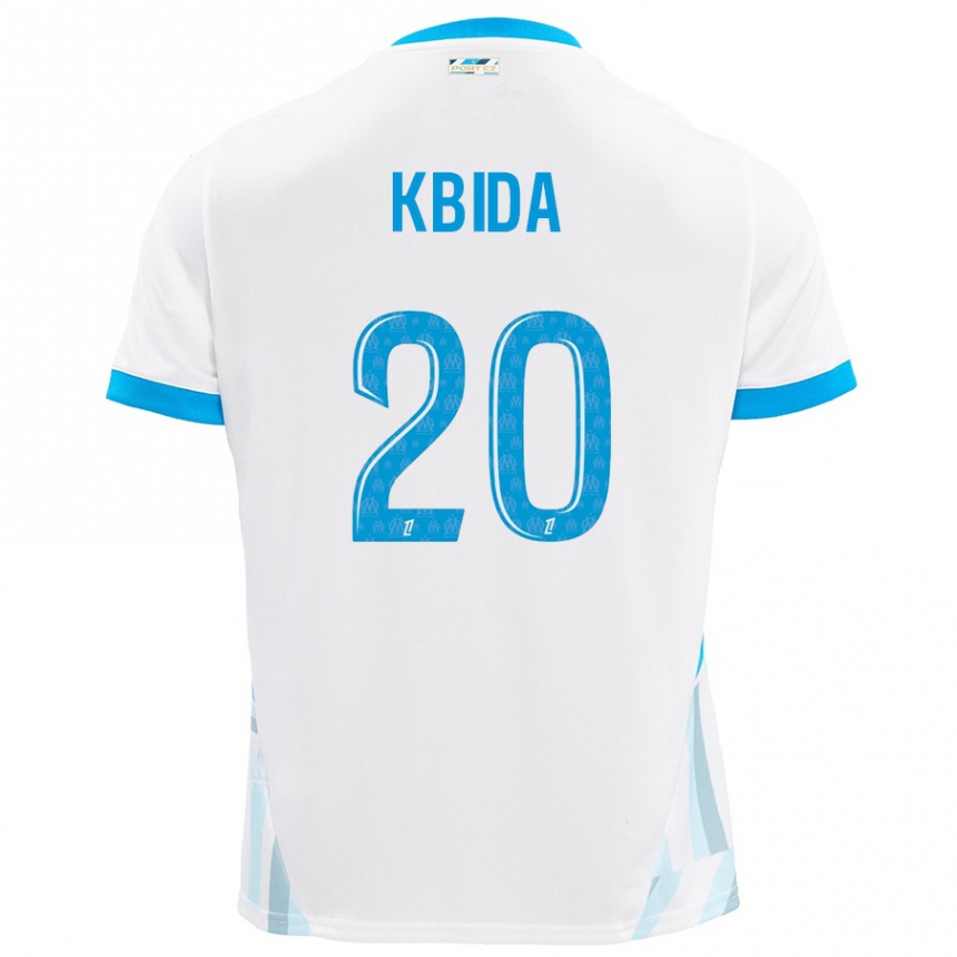 ילדים כדורגל Inès Kbida #20 שמים כחולים לבנים ג'רזי ביתית 2024/25