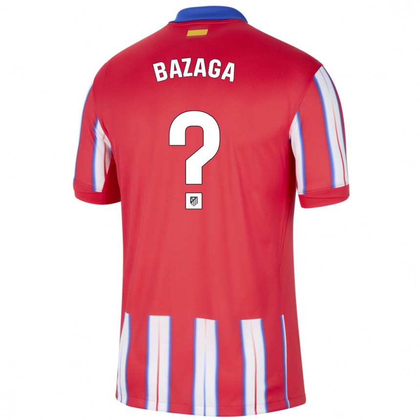 ילדים כדורגל Óscar Bazaga #0 אדום לבן כחול ג'רזי ביתית 2024/25