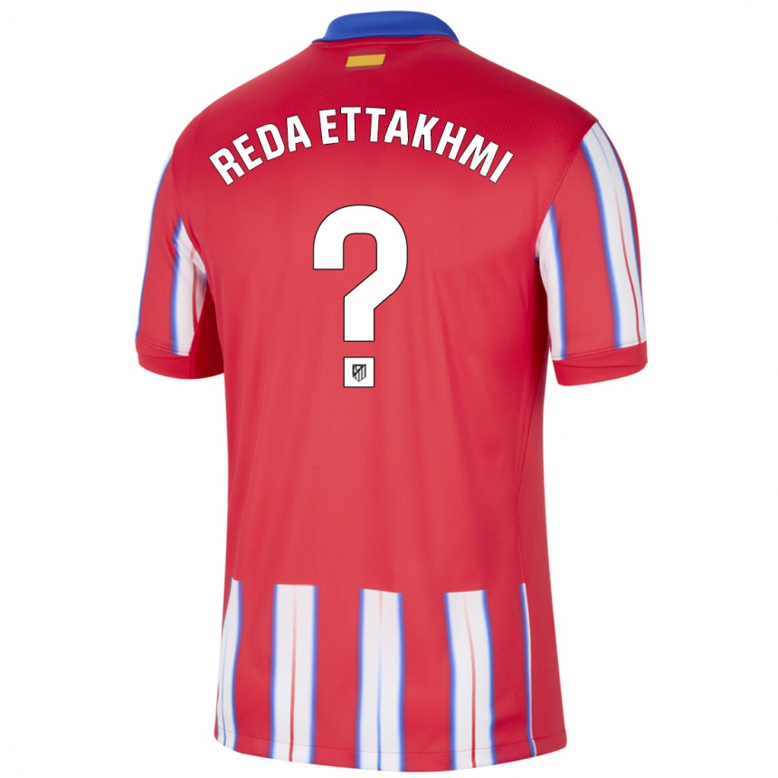 ילדים כדורגל Mohamed Reda Ettakhmi #0 אדום לבן כחול ג'רזי ביתית 2024/25
