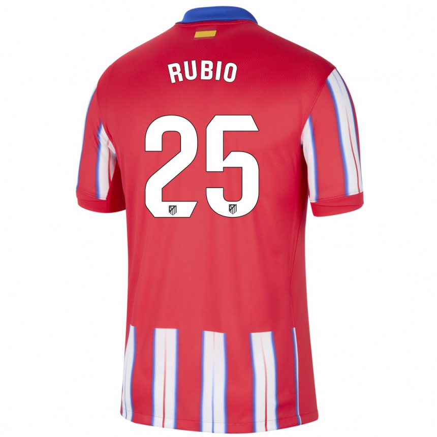 ילדים כדורגל Daniel Rubio #25 אדום לבן כחול ג'רזי ביתית 2024/25