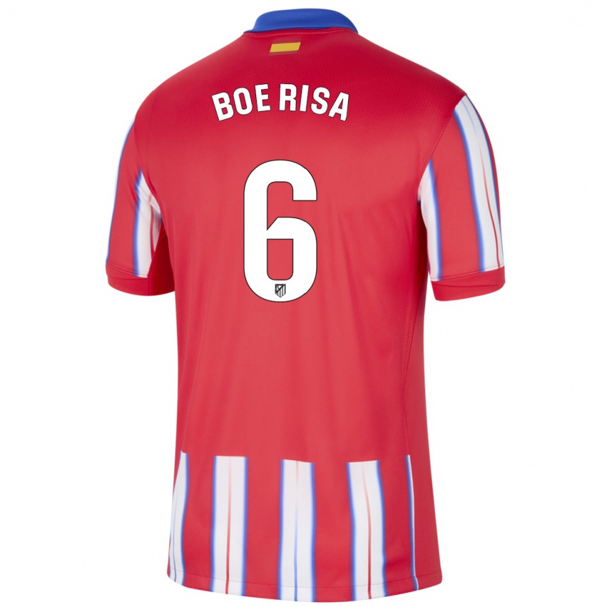 ילדים כדורגל Vilde Bøe Risa #6 אדום לבן כחול ג'רזי ביתית 2024/25