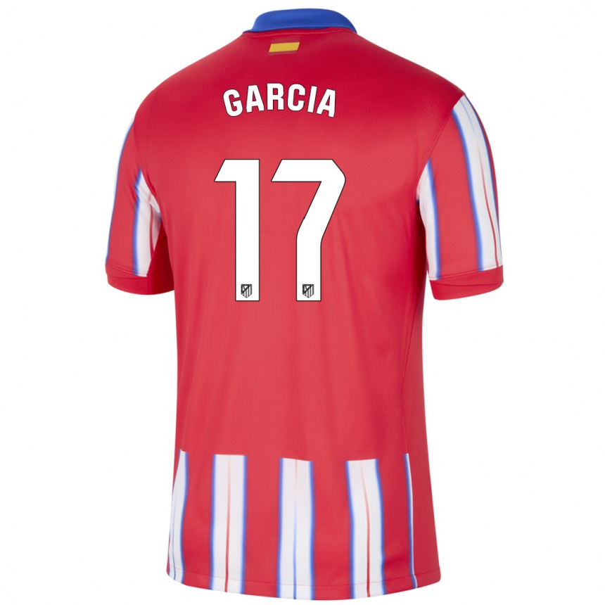 ילדים כדורגל Gaby García #17 אדום לבן כחול ג'רזי ביתית 2024/25
